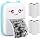 Portable Printer, Mini Pocket Wireless Bluetooth Thermal Printers with 6 Rolls Printing Paper for Android iOS Smartphone, BT Inkless Printing Gift for Label Receipt Photo Notes Study Home Office, Blue