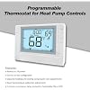 Super Programmable Thermostat for Home,2 Heat/1 Cool Heat Pump Or 1 Heat/1 Cool Conventional Systems, White Backlight