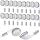 JustJamz 100 Pack Bulk Earbuds for Classroom – Basic White Wired Ear Buds with 3.5mm Jack – Disposable Headphones Multi-Pack for Students, Schools, and Libraries