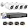 4CH Wired Security Camera System, AIWIXEN 4X 1080P Cam, DVR with 512GB HDD