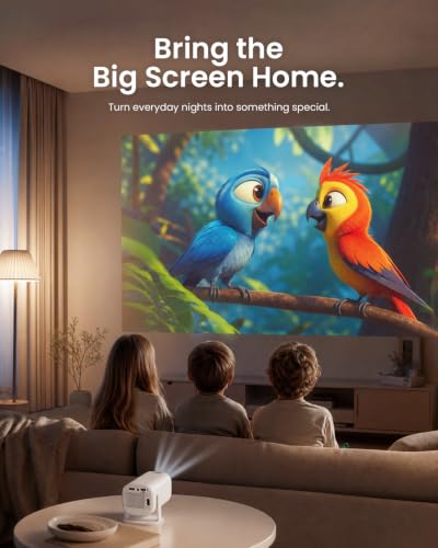 Mini Portable Projector with WiFi Bluetooth, Built‑in Android 14 Apps