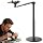Overhead Phone Stand for Desk, 2-Section Telescoping Tripod