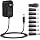 Tonton 12V 3A DC Power Supply 6Ft, 36W AC/DC Charger with 8Tips, AC 100-240V to DC 12Volt 3A 2.8A 2.5A 2.4A 2A 1.5A Connector Adapter for LED Strip, Security Camera, Webcam, Router,UL/CE/FCC Certified