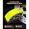 Motorcycle Disc Lock with Alarm, Disc Brake Lock with 5FT Reminder Cable