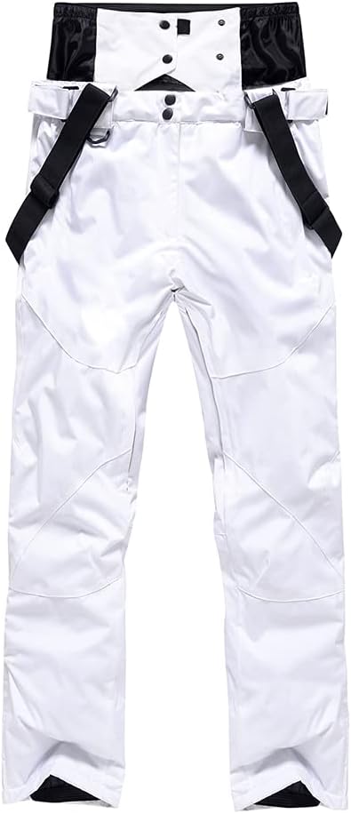 YEEFINE Men's Waterproof Snow Ski Pants Insulated Warm Winter Outdoor Snowboard Bibs with Suspenders