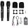 Dual Cordless Microphone, DSP Technology UHF Dynamic Handheld Mic for Smartphones Tablets Computers Ideal for Streaming Recording and Karaoke