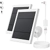 Solar Panel for Ring Camera, 2 Pack 4W Solar Charger with 10FT Cable, USB-C to Barrel Plug Adapter, Compatible with Ring Stick Up Cam Battery/Pro, Spotlight Cam Battery/Plus/Pro, Reolink Argus Pro