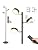 JUNNAI LED Tree Floor Lamp with Remote & Touch Control, 3 Heads Adjustable Dimmable Modern Floor Lamps with Timer, 4 Color Temperatures, Tall Standing Lamp for Living Room, Bedroom, Office, Black