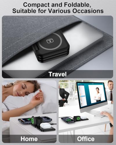 3 in 1 Magnetic Wireless Charging Station for Apple Watch, iPhone, Airpods - Image 8