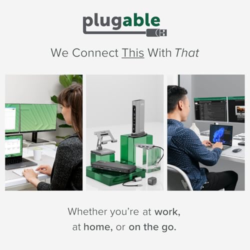 Plugable 10Gbps USB C to USB C Cable, 3.3 ft (1M), USB-IF Certified
