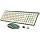 JOYACCESS Wireless Keyboard and Mouse Combo,2.4G Ergonomic Typewriter Keyboard with Type-C Receiver and Adjustable Tilt for Computer, Windows,Desktop, PC, Laptop-Cangling Green