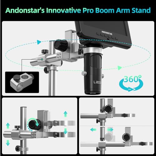 Andonstar AD246S-M 3 Lens 2160P HDMI Digital Microscope 2000x for Adults