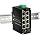 Industrial 8 Ports Managed PoE Fiber Switch Gigabit Web Management Switch with 100/1000M Adaptive 2 SFP Slots Din Rail Small Network Switch 802.3at 30W/240W Support QOS, VLAN, IGMP 48-57VDC
