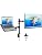 Redbat Monitor and Laptop Mount Stand, Fully Adjustable Monitor Arm with Vented Tray for 13" to 32" LCD Screens and Notebook up to 16", Holds up to 22lbs, VESA Compatible, Dual Mounting Options
