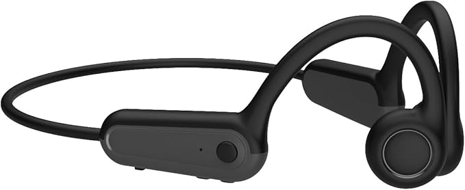 AYI True Bone Conduction Bluetooth Headphones Open Ear Headset Painless Wear Stereo Earphone 11H Playtime Lightweight Stable & Comfortable Sports Headphone for Driving Bicycling Running Skiing-Black