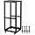 RIVECO 25U Open Frame Server Rack with Wheels- Heavy Duty 4 Post Quick Assembly 19-inch Support 600 LBS Equipment Thick Cold Rolled Steel Cabinet Black