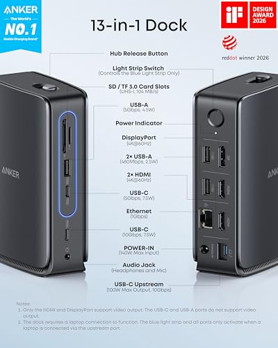 Anker Nano Laptop Docking Station, 13in1 Dock with D | Computer Access - Image 3