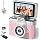 Mini Flip Screen Digital Camera, 1.47 Inch Pocket Retro Camera with USB-C Charging, 1080P/720P Video, MicroSD Support Up to 128GB, Portable Keychain Camera (Pink)