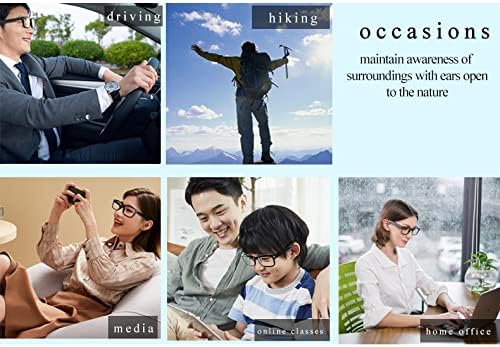 AI Bluetooth Glasses,New Wireless Bluetooth Smart Audio Glasses with Speakers,Men's/Women's Indoor and Outdoor Entertainment Smart Glasses,Including 2 Magnetic Charging Wires(Silver,Clear)