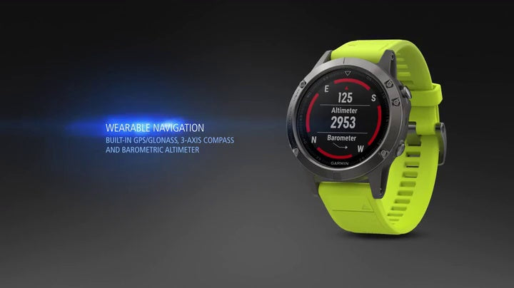 Garmin fēnix 5, Premium and Rugged Multisport GPS Smartwatch, Granite Blue