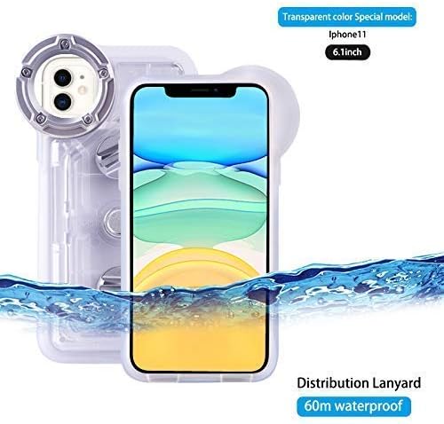 Underwater Photography Waterproof Phone Case Pouch for iPhone 11 Enhanced Underwater Cell Phone Dry Bag with Armband O Lens Ring Full Sealed Waterproof Case IPX8 Certified