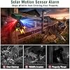 ChunHee Solar Outdoor Motion Sensor Alarm with Dog Barking Alarm Sound, Support Recording and Adjustable Volume, 130db Loud Noise Maker 3 Work Modes Strobe Light for Home, Villa, Farm, Barn 2pack