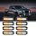 WINECO Amber/White LED Strobe Lights Kit - 8pcs 12-LED Flashing Emergency Warning Lights for Trucks, Cars and Vehicles