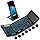 Samsers Full-Size Backlit Foldable Bluetooth Keyboard with Touchpad, Black
