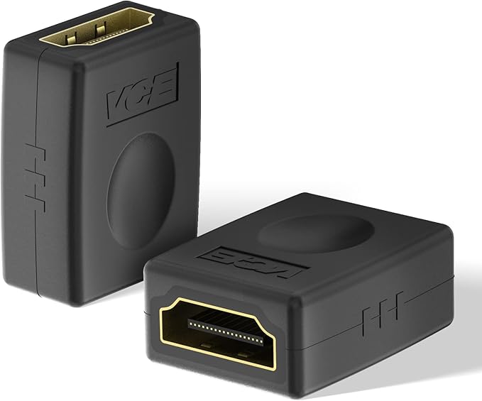 VCE HDMI Coupler HDMI Female to Female Connector 3D 4K Extension Adapter Compatible with PCs and Xbox One,Wall-Mounted TVs and TV Sticks, 10-Pack