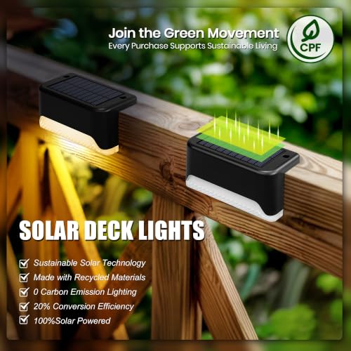 Solar Deck Lights 16-Pack — Warm White Outdoor Accent Lighting - Image 4