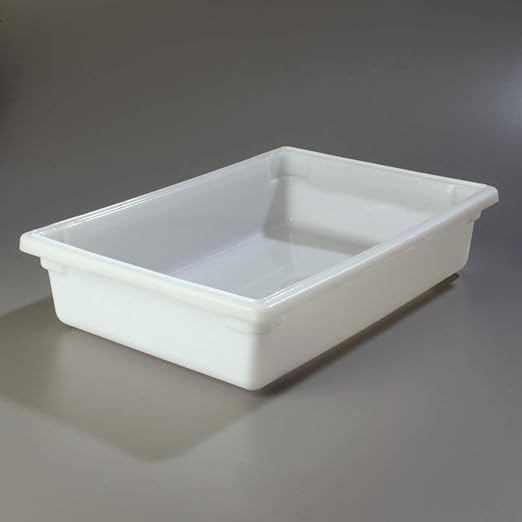 Carlisle FoodService Products Storplus Food Storage Container with Stackable Design for Catering, Buffets, Restaurants, Polyethylene (Pe), 8.5 Gallon, White