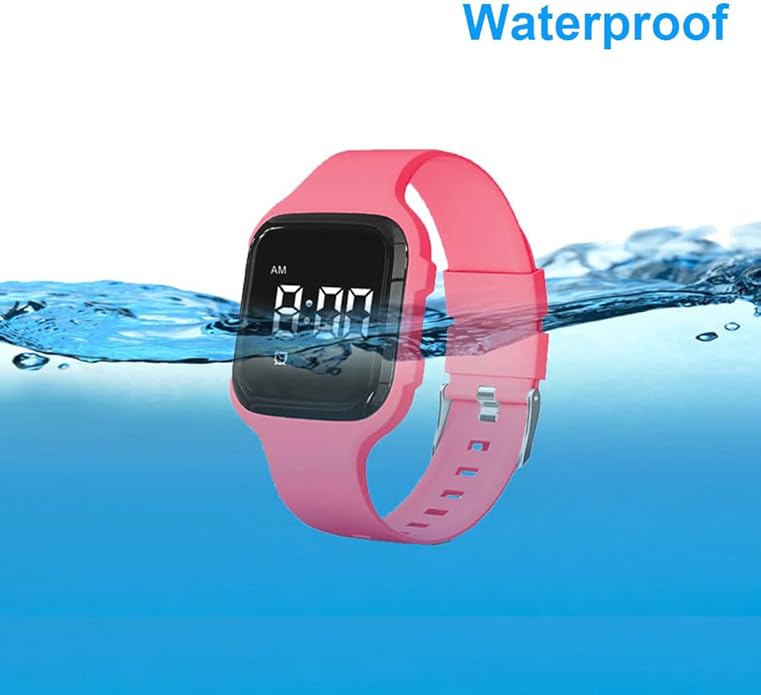 Vibrating Alarm Watch Water Resistant Wake Up Wristband Silent Pill Reminder Watch - with Timer and 15 Daily Alarms