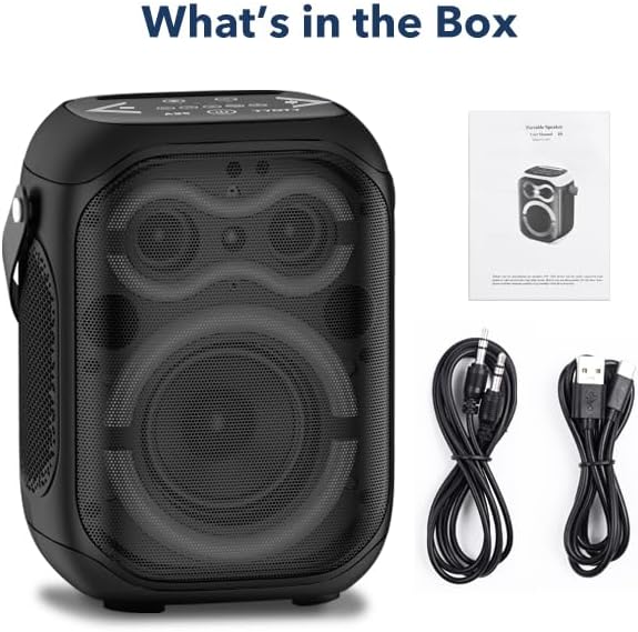 Portable Bluetooth Speakers 80W Big Powerful Wireless Outdoor Loud Stereo Deep Bass Sound Boombox TWS Home Party Speaker with Subwoofer LED Lights
