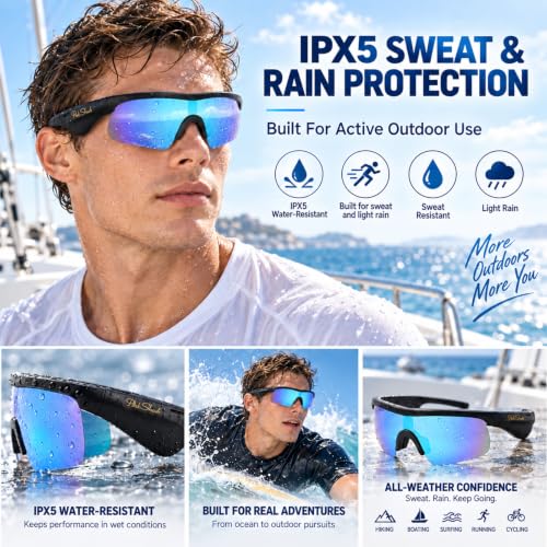 Bluetooth Sunglasses, Polarized UV400 Open-Ear Audio Glasses - Image 7