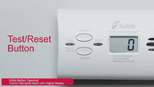 Kidde Carbon Monoxide Detector, AA Battery Powered CO Alarm with LEDs, Test-Reset Button, Low Battery Indicator, Portable