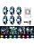 2026 Upgraded 4LEDs 6-Pack Wireless Strobe Lights for Car Interior Ambiance