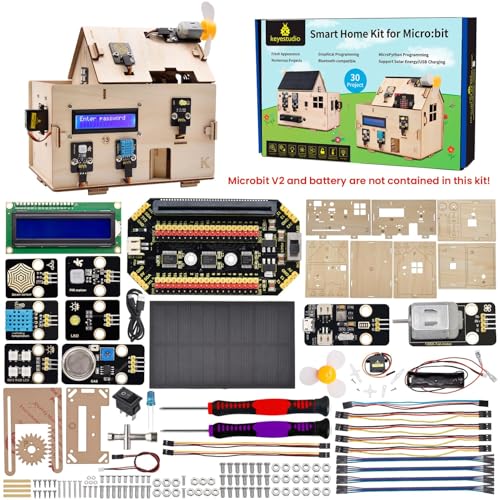 KEYESTUDIO Microbit Smart Home Starter Kit, STEM Coding Project Kit 15+