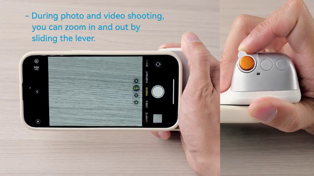 Magnetic Phone Camera Grip,Shooting Holder Selfie Handle Snap(White)
