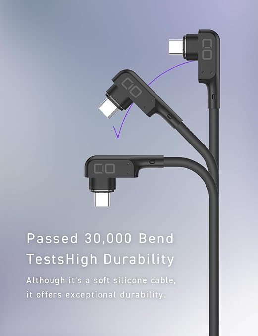 CIO Magnetic Silicone Cable, 100 W, USB, Type-C Magnet, Removal, Waterproof Standard, IPX5 Compatible, iPhone 15, Type C Cable (Black, 3.3 ft (1 m)
