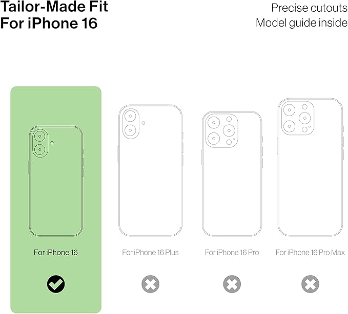 ORIbox Seralyn Series for iPhone 16 Case - MagSafe Compatible, Triple-Layer Shockproof Protection, Crystal-Clear Back with Elegant Matte Frame(6.1", Sage Aura)