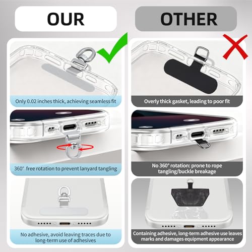 Phone Tether Tab 360° Rotating Stainless Steel — Prevent Drops - Image 4