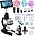 Microscope 40X-2500X Magnification with 4.3-inch Display, Wide-Angle 10X and 25X eyepieces, and Built-in 5-megapixel Camera for School Labs, Animal Husbandry (Black)