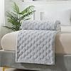 Square Grid Throw Blanket, Soft Plush, 60x80 in, Light Grey - Image 10