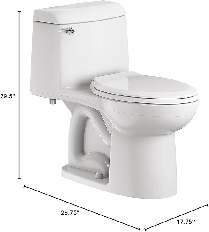 American Standard 2034314.020 Champion 4 One-Piece Toilet with Toilet Seat, Elongated Front, Chair Height, White, 1.6 gpf