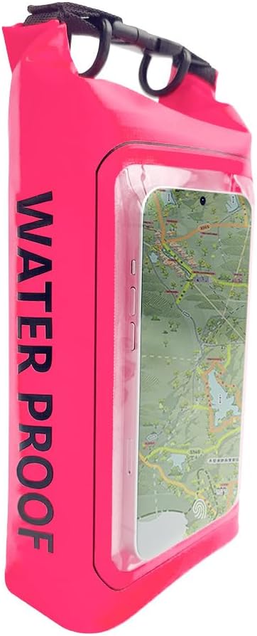 Waterproof Phone Case, IPX8 Cellphone Dry Bag for iPhone 16 15 14 13 Pro Max, Beach Cruise Ship Essentials, 8.3 inch, A Container (red)