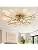 Modern Ceiling Light Fixture with 13-Lights,Gold Semi Flush Mount Ceiling Light,Crystal Sputnik Chandeleirs,Modern Ceiling Lights for Living Room,Dining Room,Kitchen Island,Bedroom