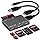 7-in-1 Multi Memory Card Reader, USB 3.0 SD Card Reader Writer(5Gbps) Read 7 Cards Simultaneously for SD/Micro SD/MS/CF/MMC/XD/SDHC/SDXC Camera Memory Card (with 2 USB A and C to Mirco B 3.0 Cables)