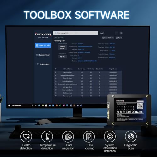 fanxiang S101 250GB SSD 2.5" SATA III Internal SSD Read Speed Up to 500MB/s - Image 5