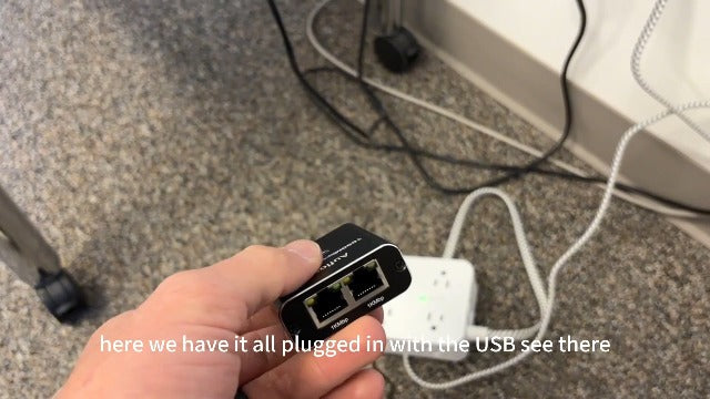 Gigabit Ethernet Splitter 1 to 4 - 1000Mbps RJ45 Port Router Switch with USB-C Power, Plug & Play 1-in-4-Out LAN Adapter for Cat5/5e/6/7/8 Cables, High Speed Network Switch for Desktop Printer Camera