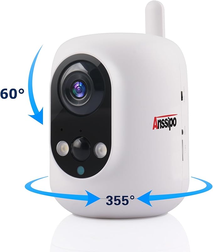 Long Battery Life Indoor Cameras Wireless for Home Security, House Camera Battery Powered, 360°Pan Tilt Viewing, 2.4Ghz 2K Tiny WiFi Cameras, 2 Way Talk, Color Night Vision, AI Motion Detection